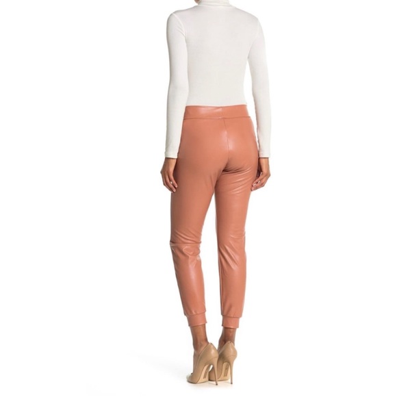 Commando Faux Leather Jogger in Color Adobe - Picture 2 of 4